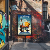 St. Moritz Sun Sled Adventure Poster PosterGoat