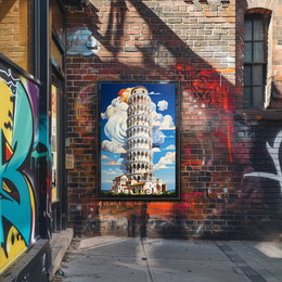 The Leaning Tower Of Pisa Artistic Poster PosterGoat