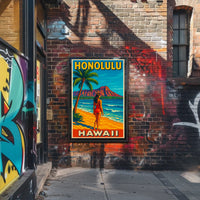Honolulu Beach Escape Poster