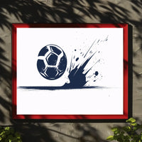 Dynamic Soccer Ball Splash Art Poster
