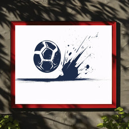 Dynamic Soccer Ball Splash Art Poster