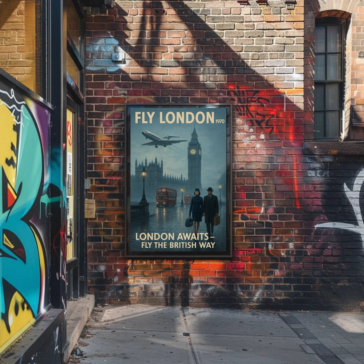 Fly London 1970 Poster
