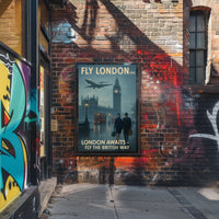Fly London 1970 Poster