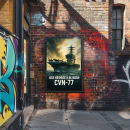 USS George H.W. Bush CVN-77 Poster PosterGoat