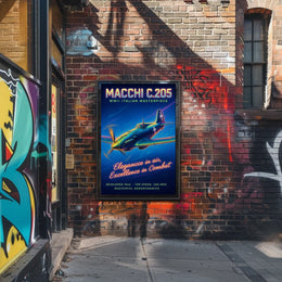 Macchi C.205 WWII Italian Masterpiece Poster