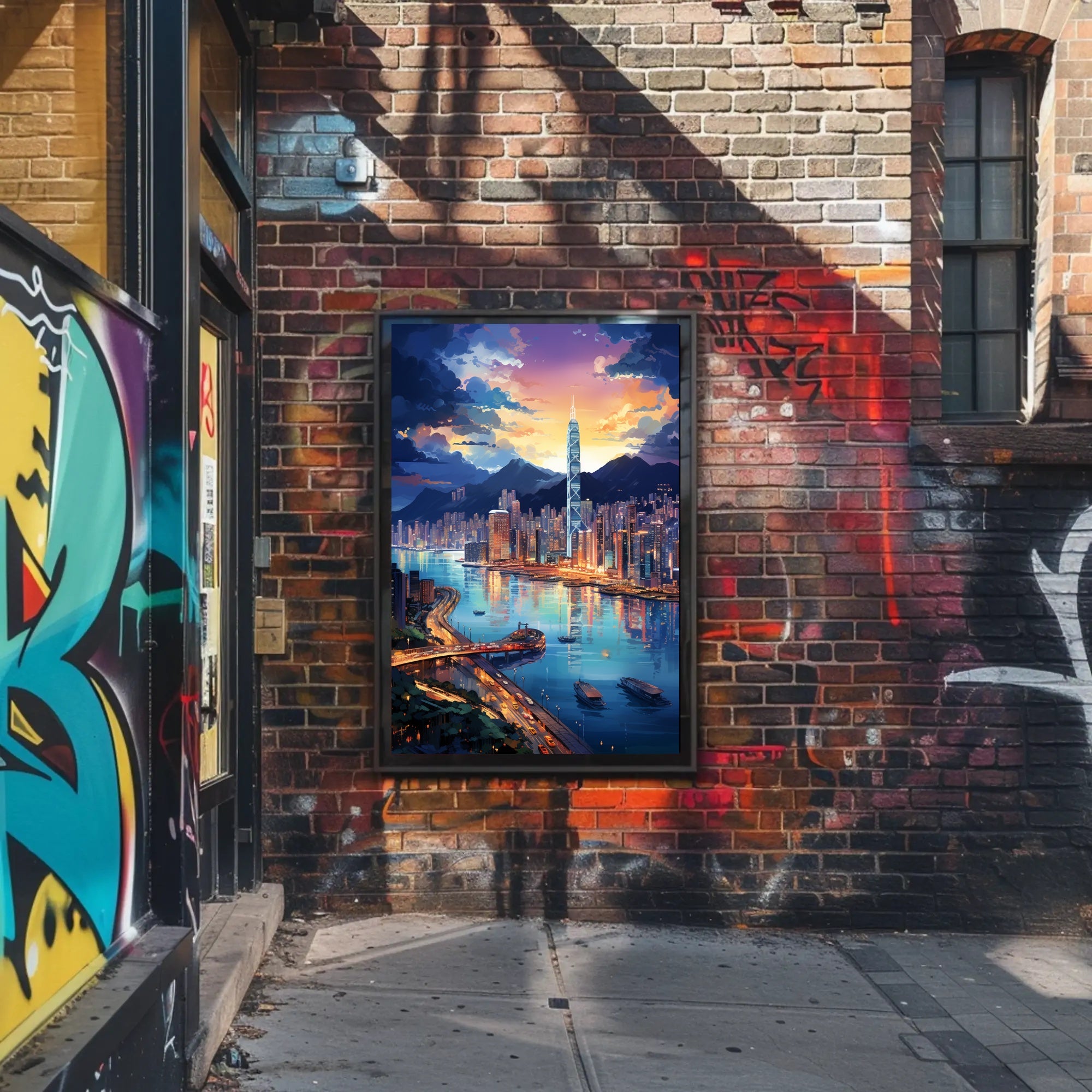 Cityscape At Dusk Poster