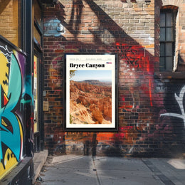 Bryce Canyon Travel Poster Vintage Landscape Print