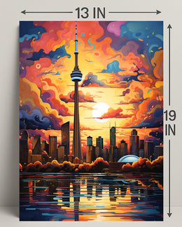 Toronto Skyline At Sunset Poster