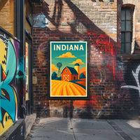 Indiana Farm Scene Poster