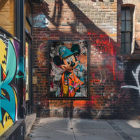 Stylized Cartoon Street Art Poster for Pop Culture Enthusiasts