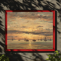 Serene Sunset Seascape Classic Artistic Poster