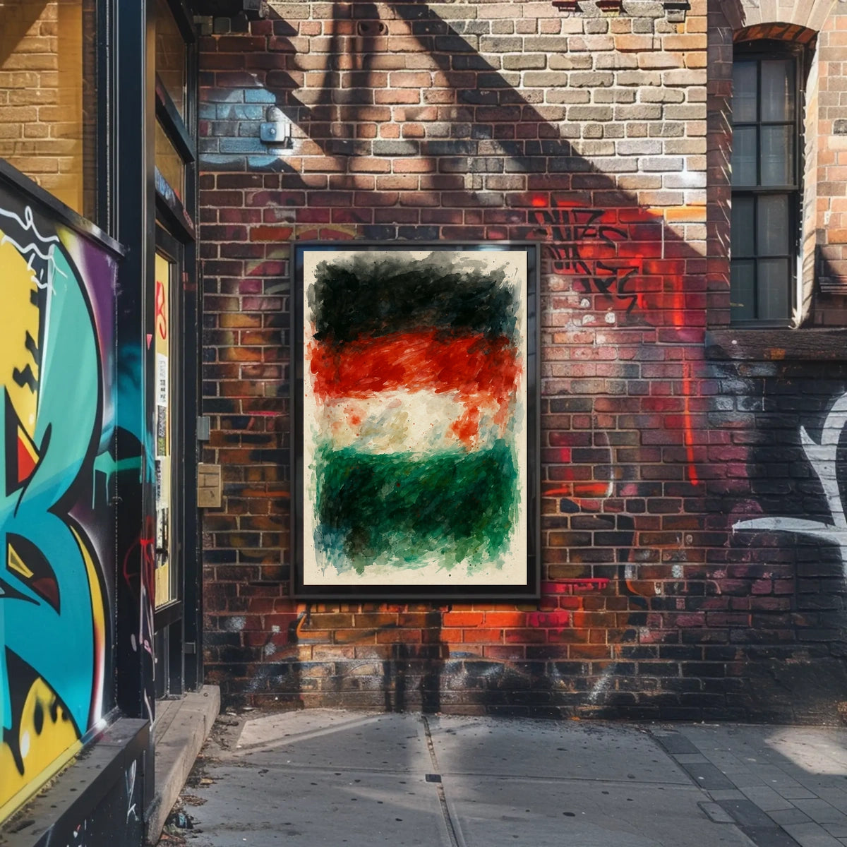 Abstract Watercolor Flag Poster