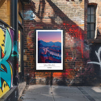 Salzburg Twilight Enchantment: Scenic Travel Poster