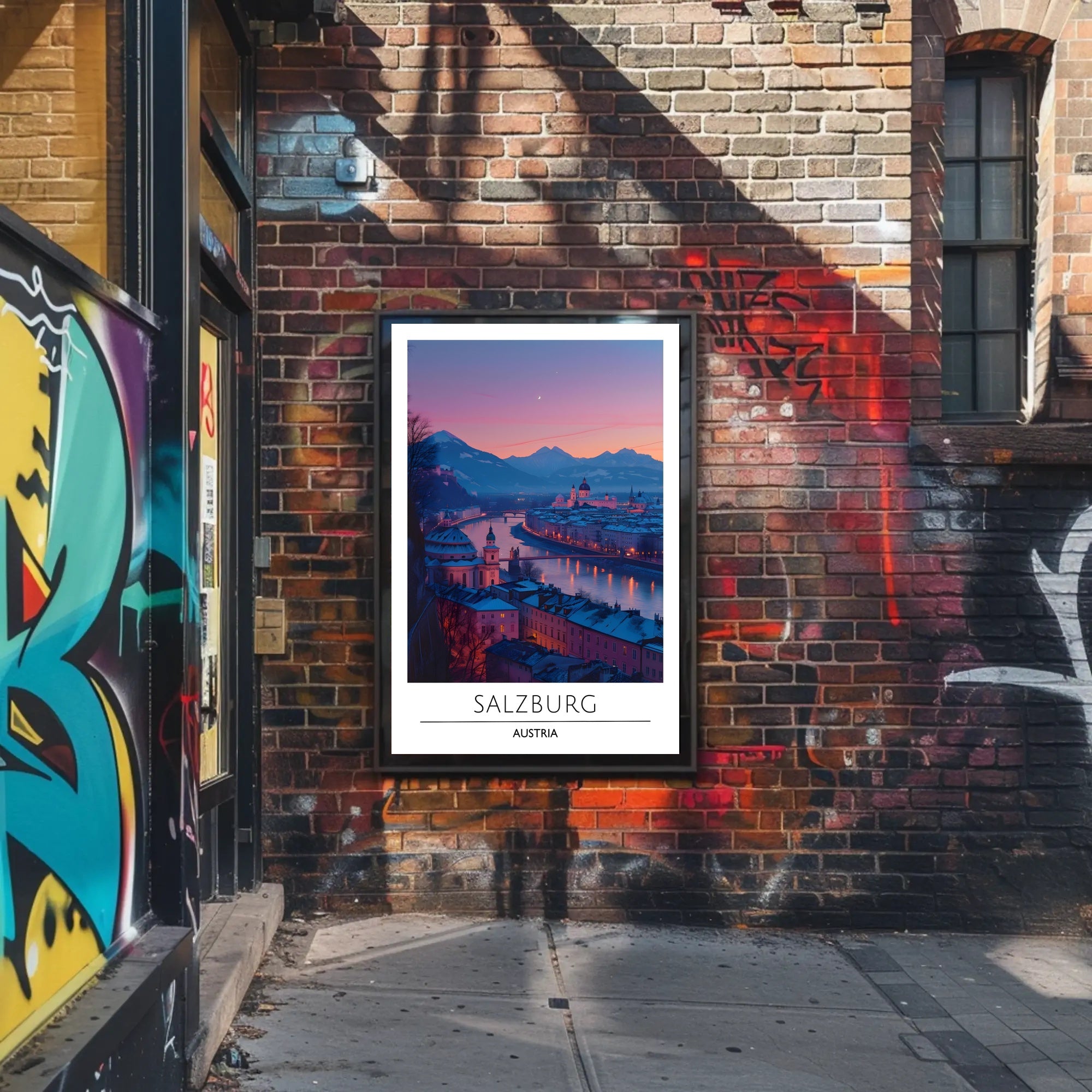 Salzburg Twilight Enchantment: Scenic Travel Poster