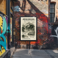 Arkansas The Natural State Vintage Travel Poster