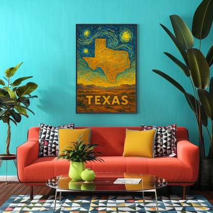 Texas Starry Night Poster