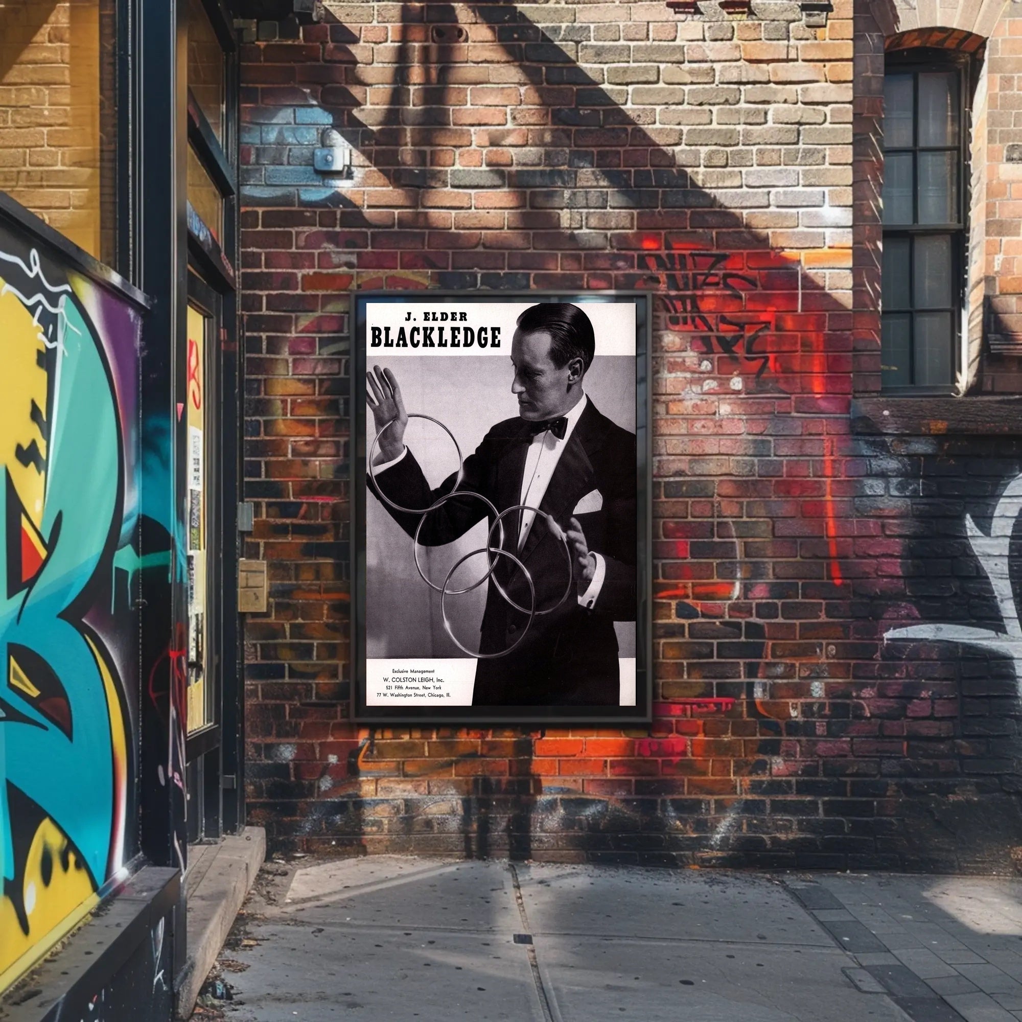 Vintage Magician Illusionist Poster from Mid-20th Century Era
