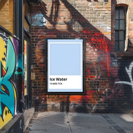 Minimalist Ice Water Color Swatch Art Poster PosterGoat