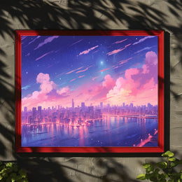 Dreamy Cityscape at Dusk Poster