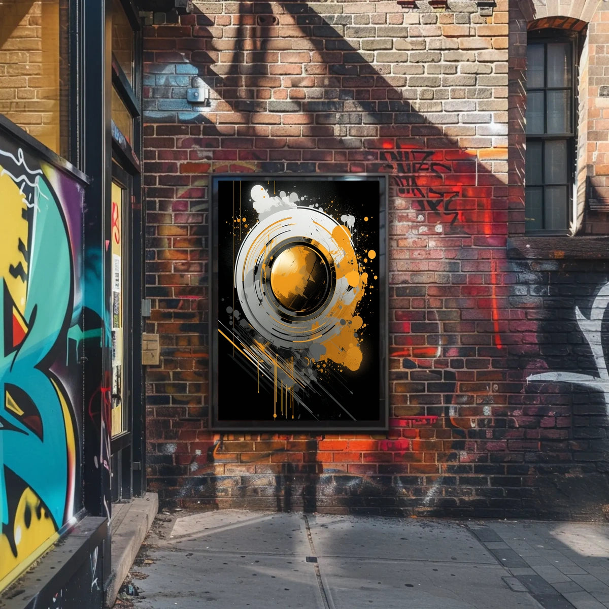 Abstract Geometric Art: Dynamic Movement Poster