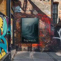 Fogwatch: Coastal Solitude Lighthouse Atmospheric Artistic Poster