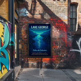 Lake George Tranquility Poster Vintage Travel Wall Art