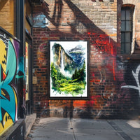 Switzerland Lauterbrunnen Valley Waterfall View Poster