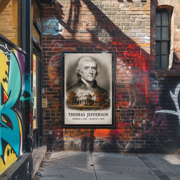 Thomas Jefferson 3rd President of the United States Reflections Poster