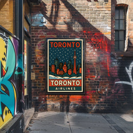 Toronto Skyline Travel Poster