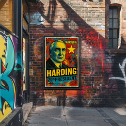 Warren G. Harding 29th President of the United States Graffiti Pop Art Poster
