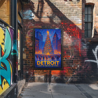 Detroit Light In The City Of Steel Poster