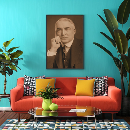 Warren Harding 29th President Sepia Photo