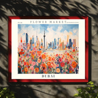 Dubai’s Vibrant Flower Market Urban or Cityscape Poster