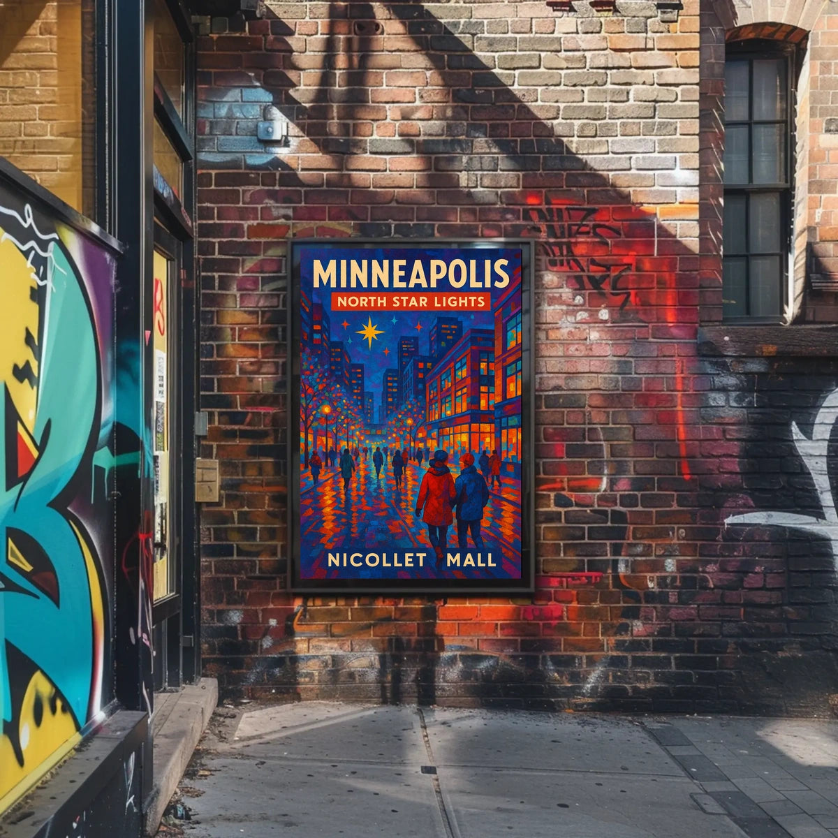 Minneapolis North Star Lights Poster