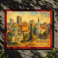 Monrovia Cityscape Realism Poster