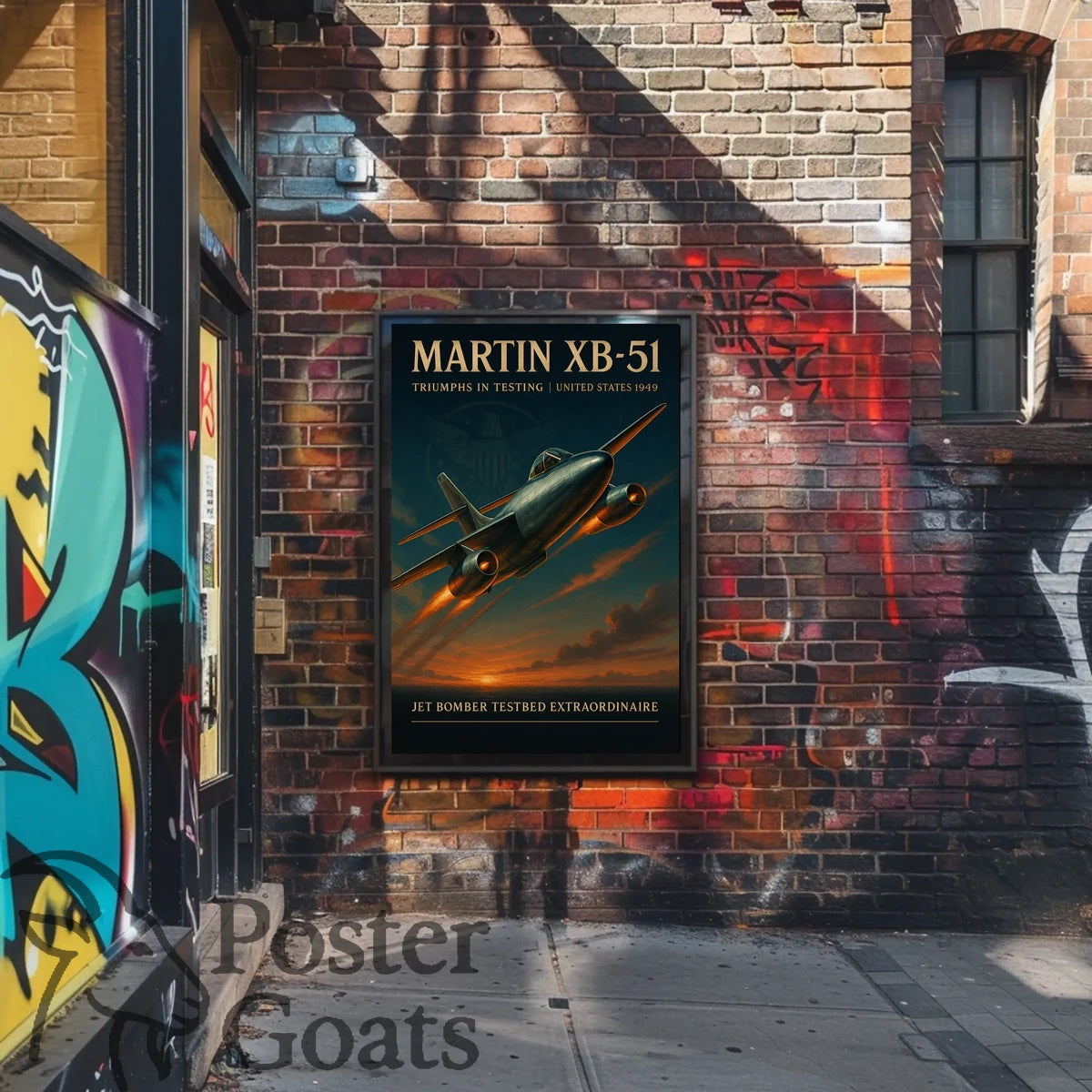 Martin XB-51 Jet Bomber Flight Military Recruitment Poster