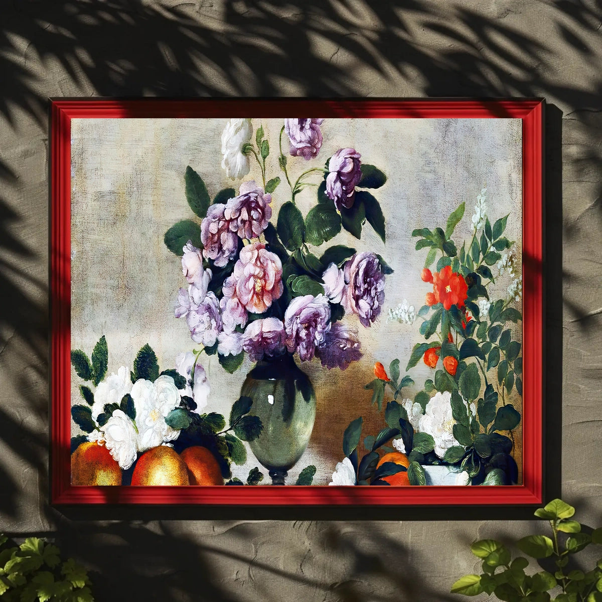 Vintage Floral Still Life Painting with Peonies - Artistic Poster