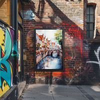 Belgium Bruges Canal and Old Town Poster
