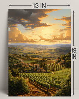 Golden Countryside Vista Poster