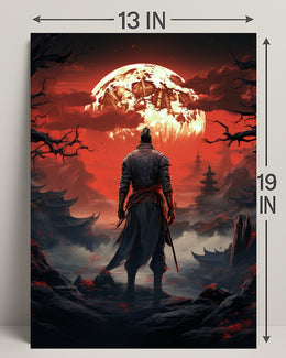 Warrior Under The Blood Moon Poster