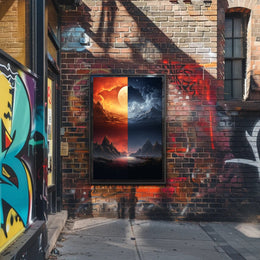 Dual Realms Day And Night Poster