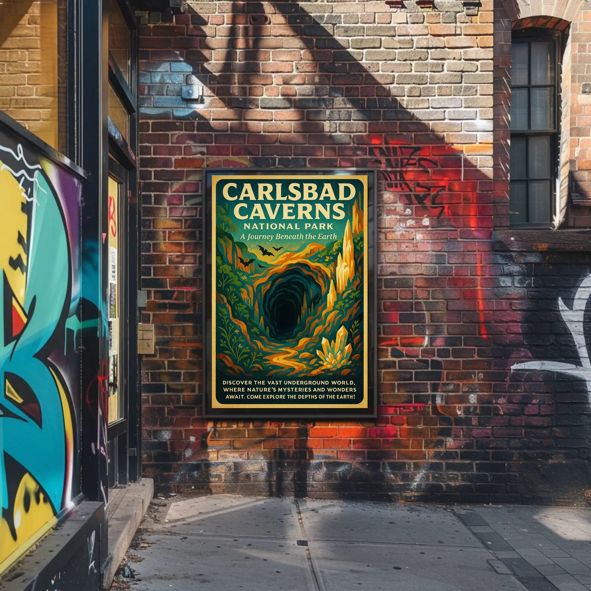 Carlsbad Caverns National Park Caves Exploration Adventure Poster