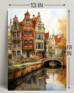 Charming Canal Houses Poster