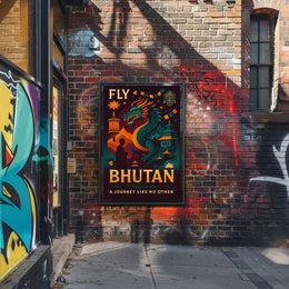 Bhutan Spirit Adventure Travel Poster PosterGoat