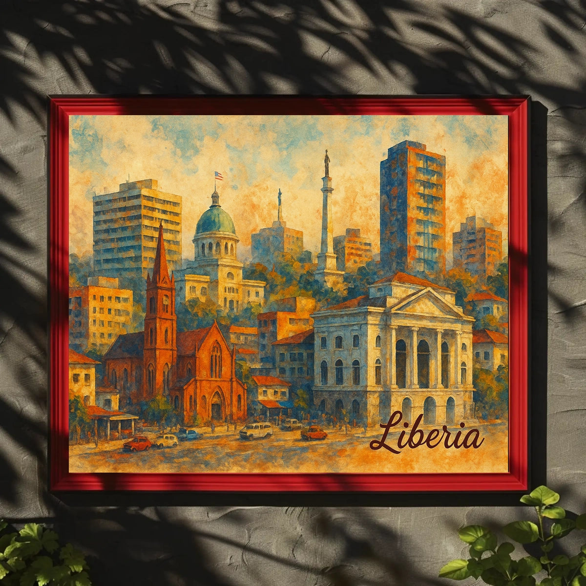 Liberia Cityscape Poster