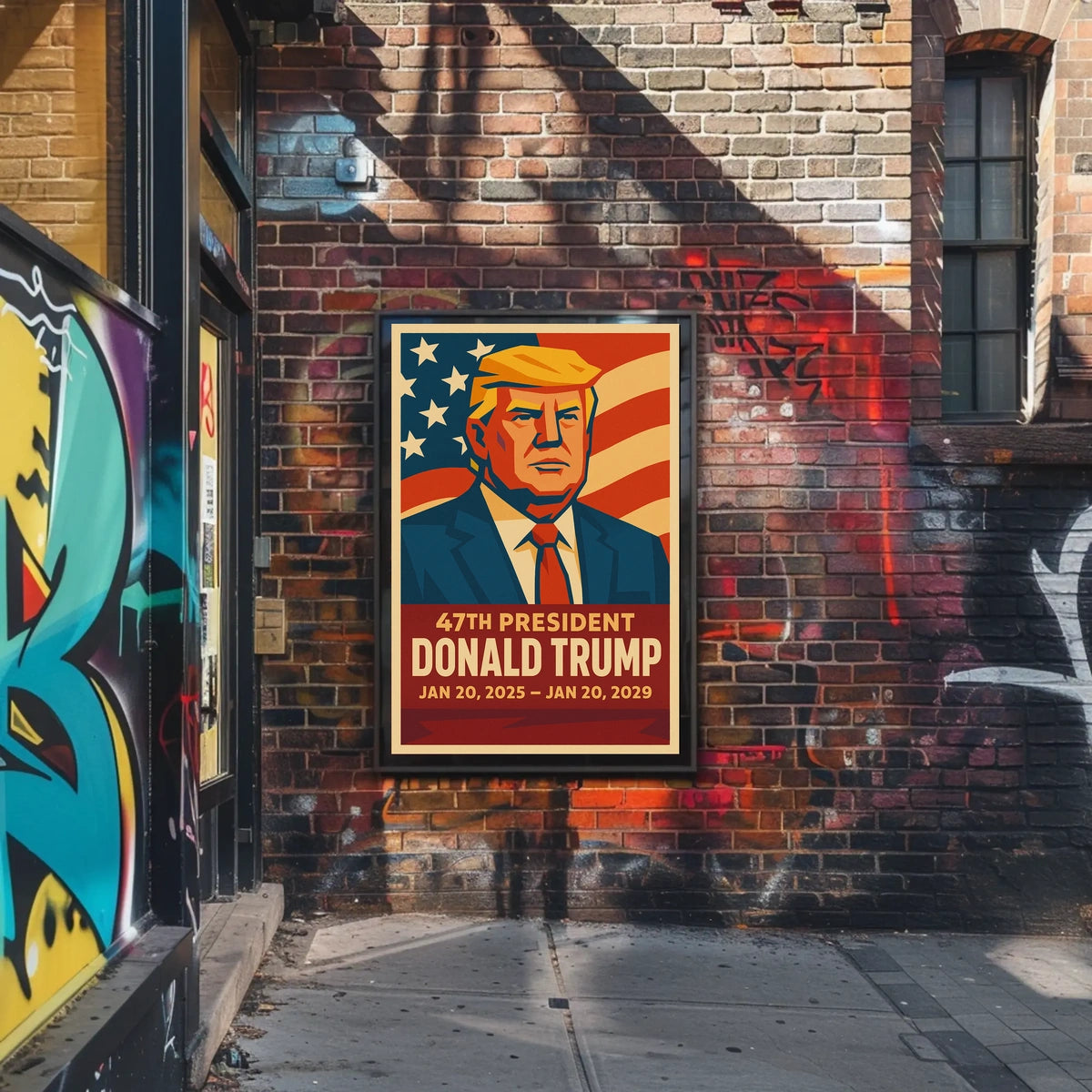 Trump Patriotic Vision Pop Art Poster