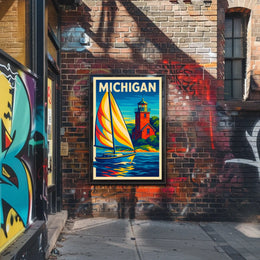 Michigan Coastal Adventure Poster
