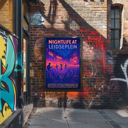 Nightlife At Leidseplein Poster