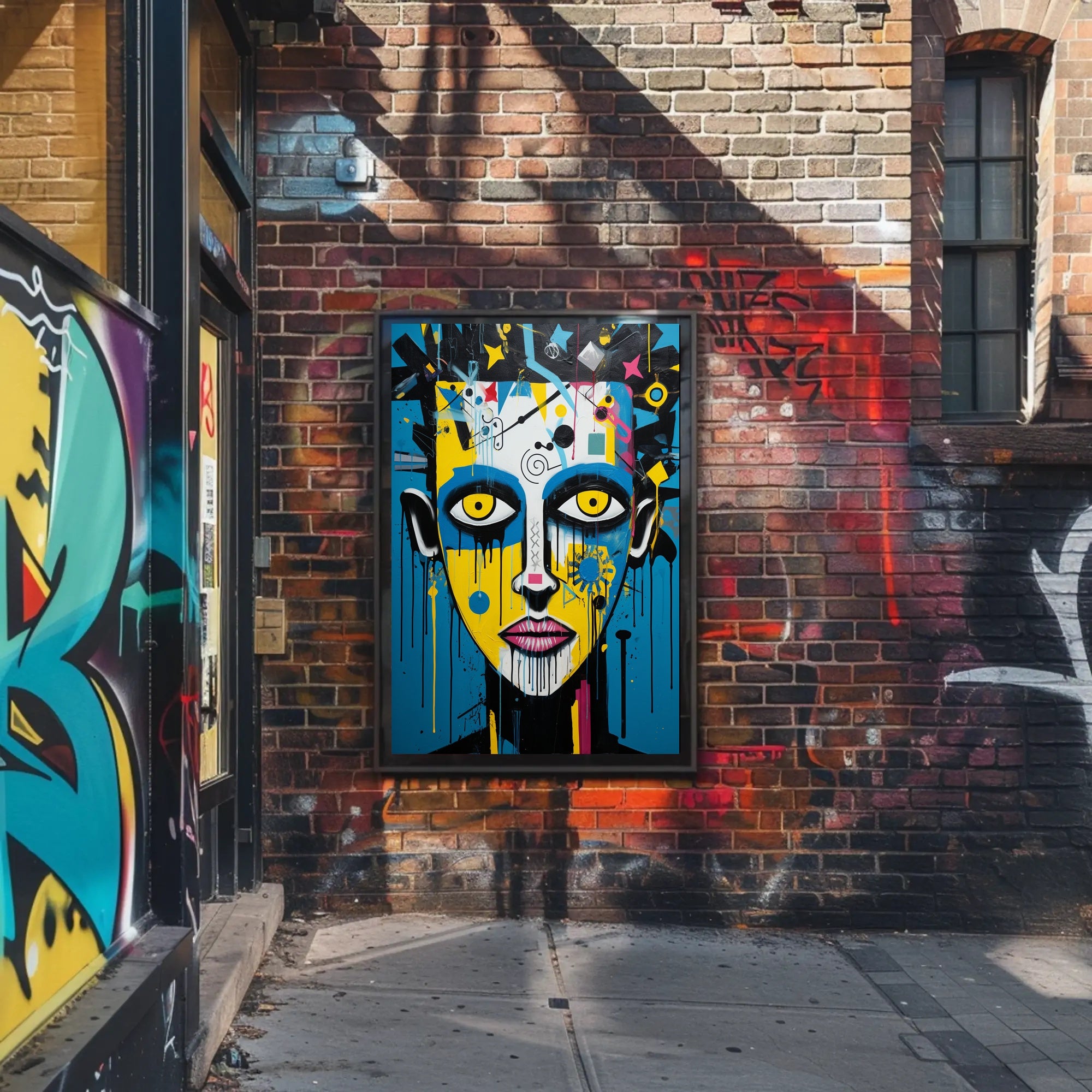 Vibrant Abstract Portrait Abstract Poster