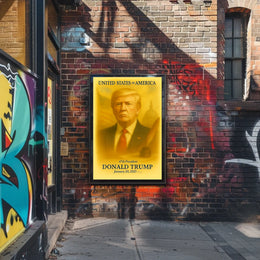 Donald Trump 47th President of the United States Vintage Watercolor Poster